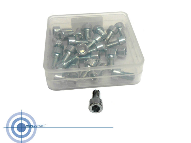 Set van 25 verzinkte M6 x 12mm inbusbouten DIN 912 voor scooter en brommer