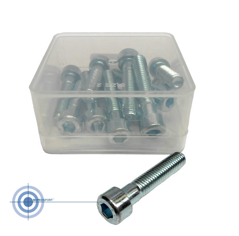 Set van 12 inbusbouten M7x40 DIN 912 voor Puch brommer