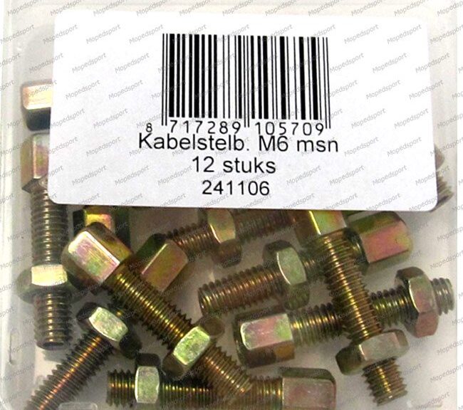 UNIVERSEEL Kabelstelbout M6x32 msn per 12 stuks M6x32 