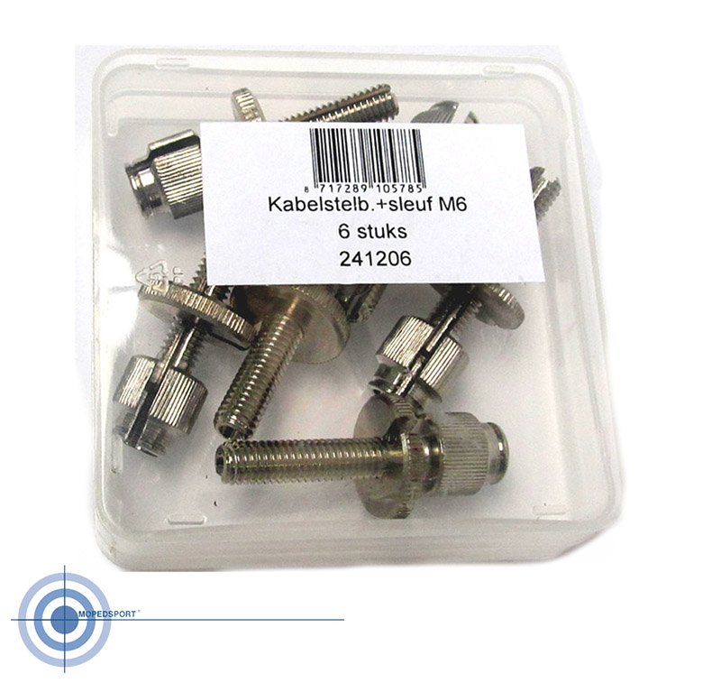 Universeel Yamaha Kabelstelbout M6 Met Sleuf Per 6 Stuks