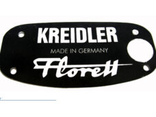 Kreidler Florett aluminium plaatje 27.77.03 voor gereedschapskast grijs zwart