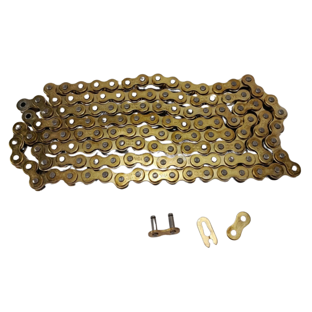 Yaban 415H aandrijfketting goud 128 schakels voor Puch Maxi en Tomos