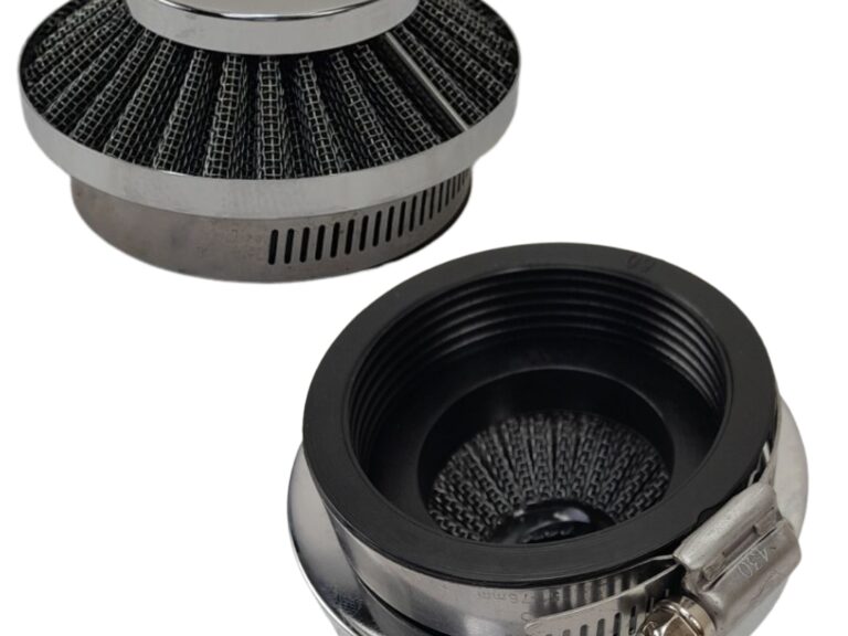 UNIVERSEEL PUCH MAXI TOMOS BROMFIETS Powerfilter/luchtfilter 60mm chroom voor SHA Carburateur- FRAME DELEN DELLORTO