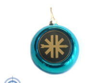 Kreidler Kerstbal Met Logo Blauw Per Stuk