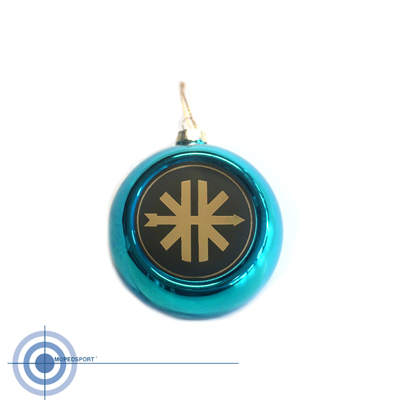 KREIDLER Kerstbal met logo BLAUW per stuk