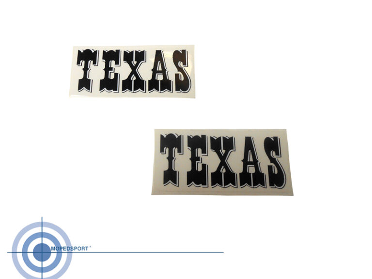 Puch Texas tank stickerset zwart zelfklevend voor VZ 50 Texas