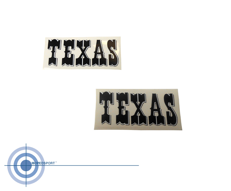 Puch Texas tank stickerset zwart zelfklevend voor VZ 50 Texas