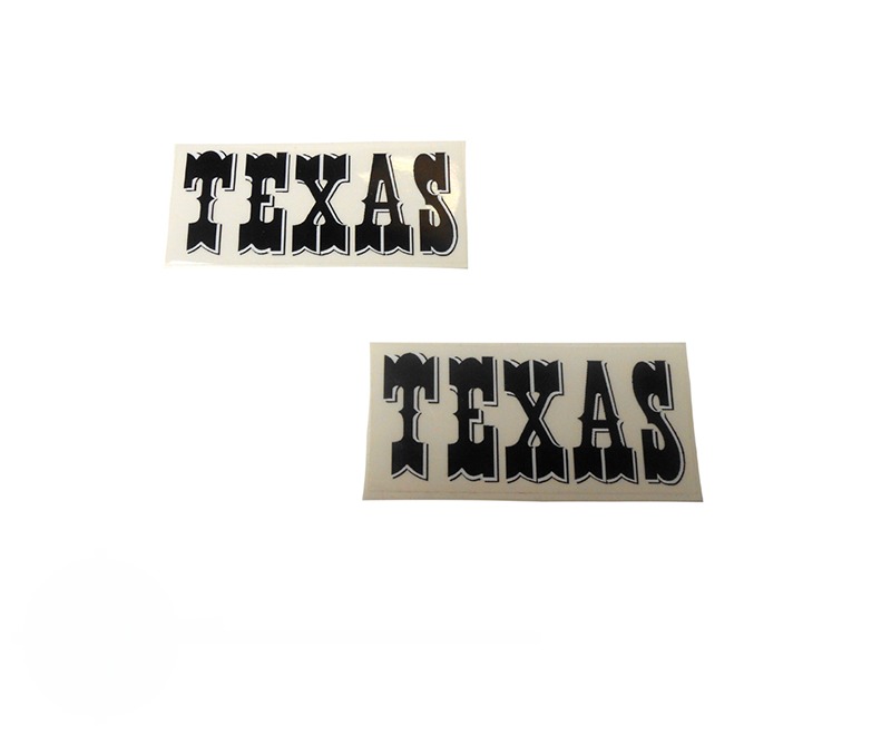 Puch Texas tank stickerset zwart zelfklevend voor VZ 50 Texas