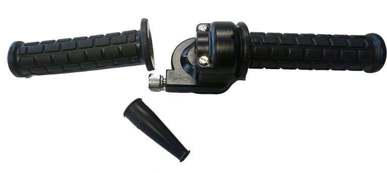 Gashandelset M81 zwart voor Kreidler Hercules Puch Zündapp 22mm stuur