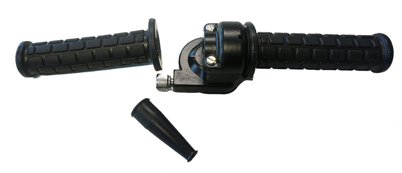 Gashandelset M81 zwart voor Kreidler Hercules Puch Zündapp 22mm stuur