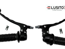 Lusito gas- en remhendelset zwart voor Puch Maxi en Tomos A3 A35