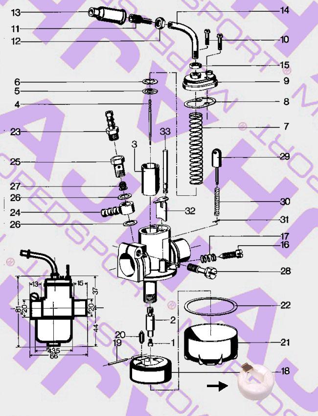 BING PUCH MAXI BROMFIETS nr 18 Vlotter origineel 1-15-46 1-12-232 12mm-15mm CARBURATEUR