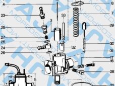 Bing/puch Maxi/kreidler/bromfiets Nr 21 Vlotterbak 30-530 1-17-54 1-16-59 1-15-46 1-12-232 1-10-210 1-10-77 10mm-12mm-15mm-16mm-17mm Carburateur