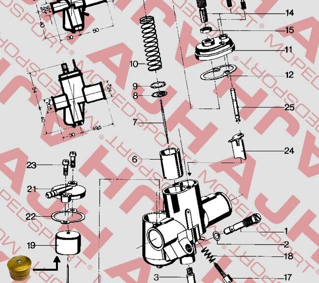 Bing Nr19 Vlotter 1-17-37 17mm Carburateur