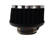 Rechte powerfilter 28/35mm in zwart voor Tomos en Puch brommer