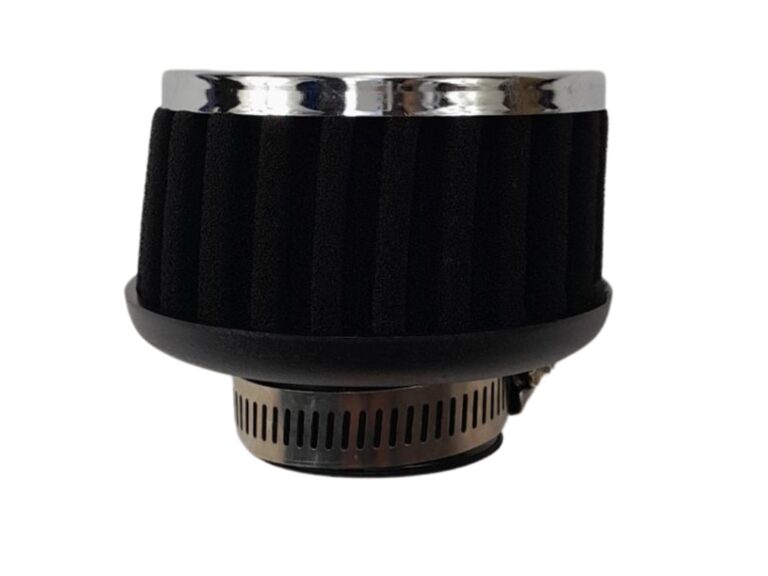 Rechte powerfilter 28/35mm in zwart voor Tomos en Puch brommer