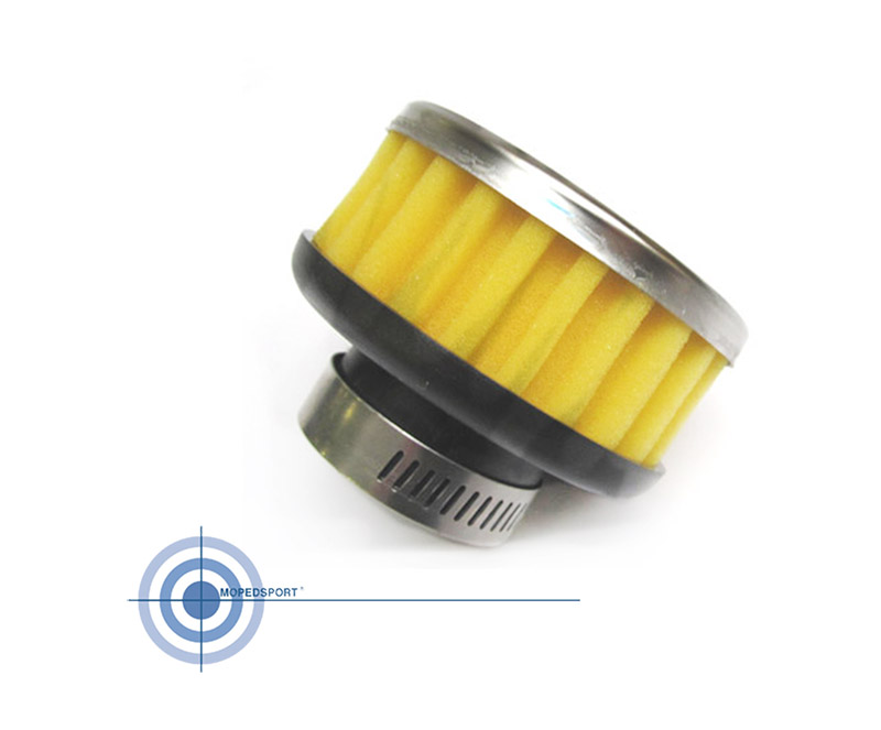 Universeel Puch Maxi Bromfiets Power Filter 28/35mm Geel Recht Powerfilter
