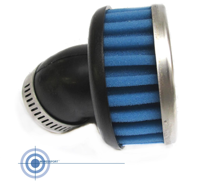 UNIVERSEEL BROMFIETS PUCH MAXI Powerfilter Blauw 28/35mm 45 Graden FILTER