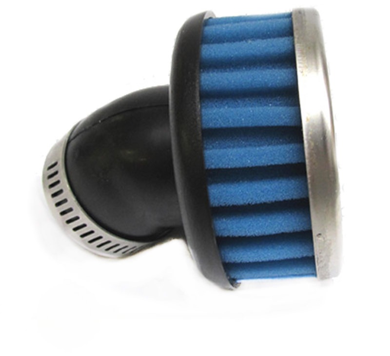 Universeel bromfiets Puch Maxi powerfilter blauw 28/35mm 45 graden filter