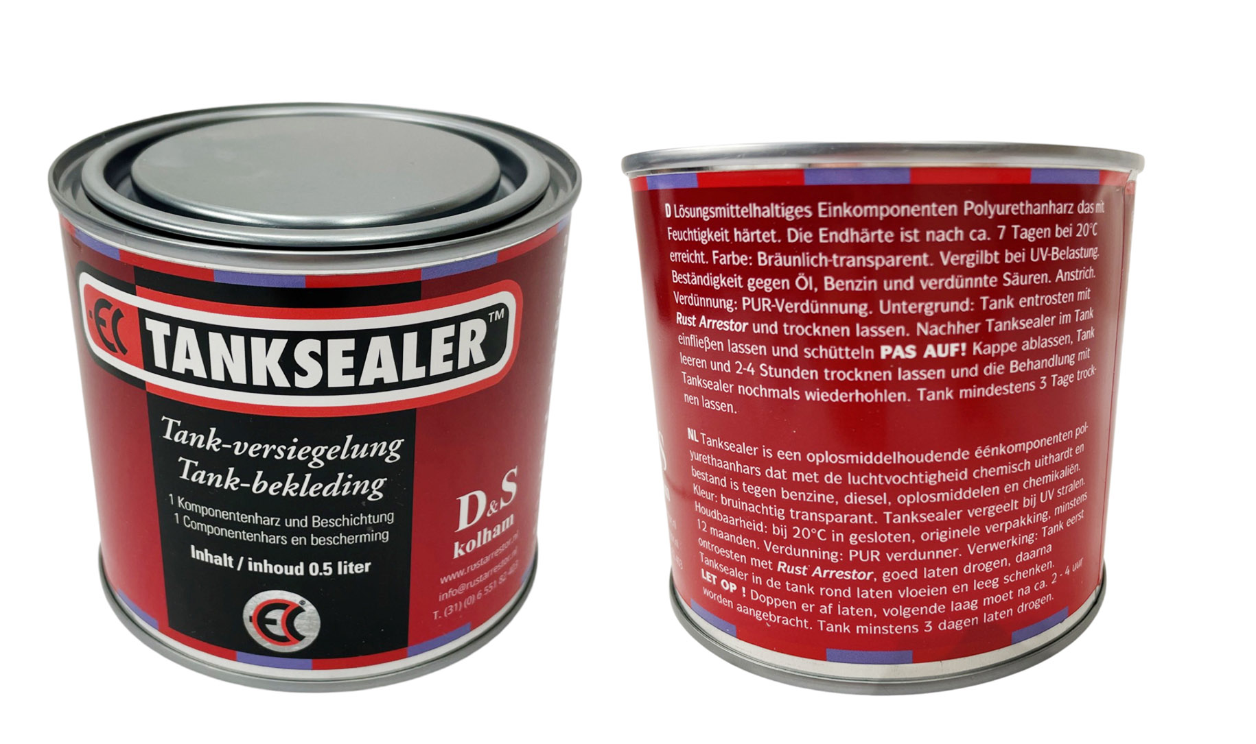 Universeel tanksealer EC1 component 500 ml - ook voor kunststof tank sealer coating sealer