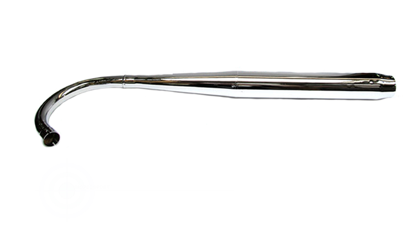 Bromfiets Ks 517 529 530 Uitlaat/demper Enkele Knik Fluisteruitlaat 100-22.208 Diameter Uitlaat: 70mm - Spruitstukaansluiting: 32mm