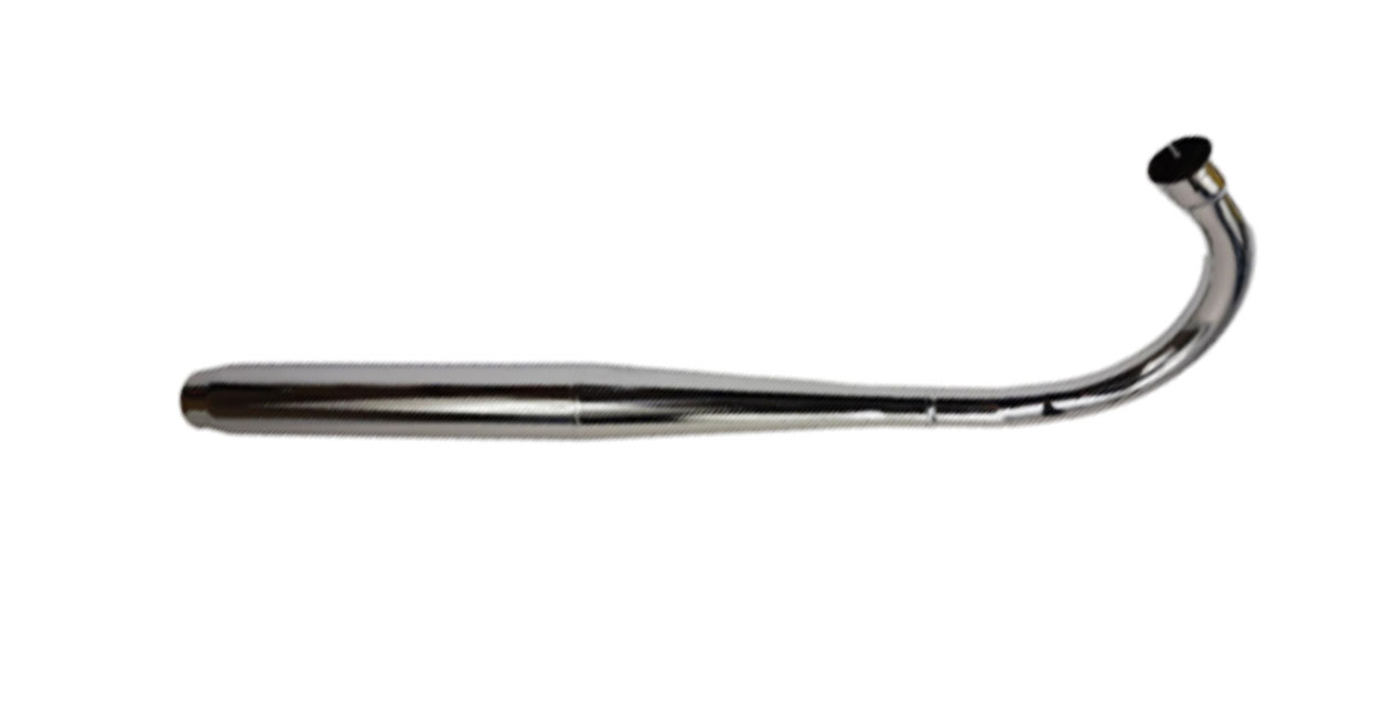 Bromfiets 529/530 Uitlaat/demper Enkele Knik Fluister Diameter Uitlaat: 70mm - Spruitstukaansluiting: 36mm