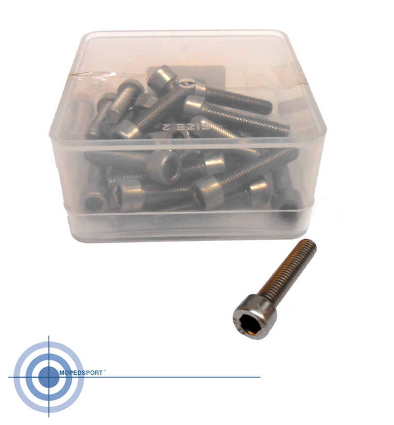 Inbusbouten M6x30 RVS A2 DIN 912 set van 25 stuks