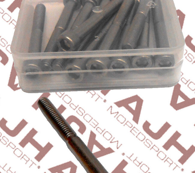 Set van 12 RVS inbusbouten M6 x 50mm DIN 912 A2