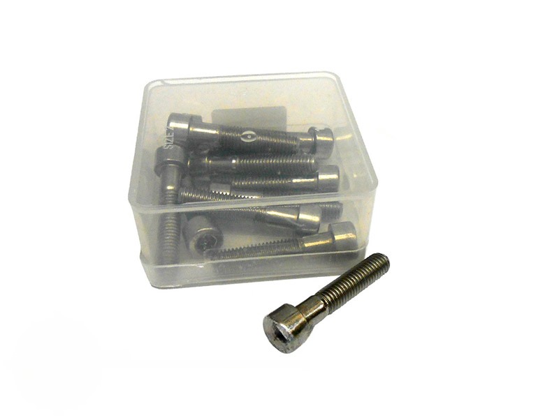 Set van 12 RVS inbusbouten M8x40 DIN 912 voor zadelpen