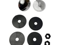 Universeel Dop Set Chroom 30mm M6 Set Ringen En Moeren Afdek Dop