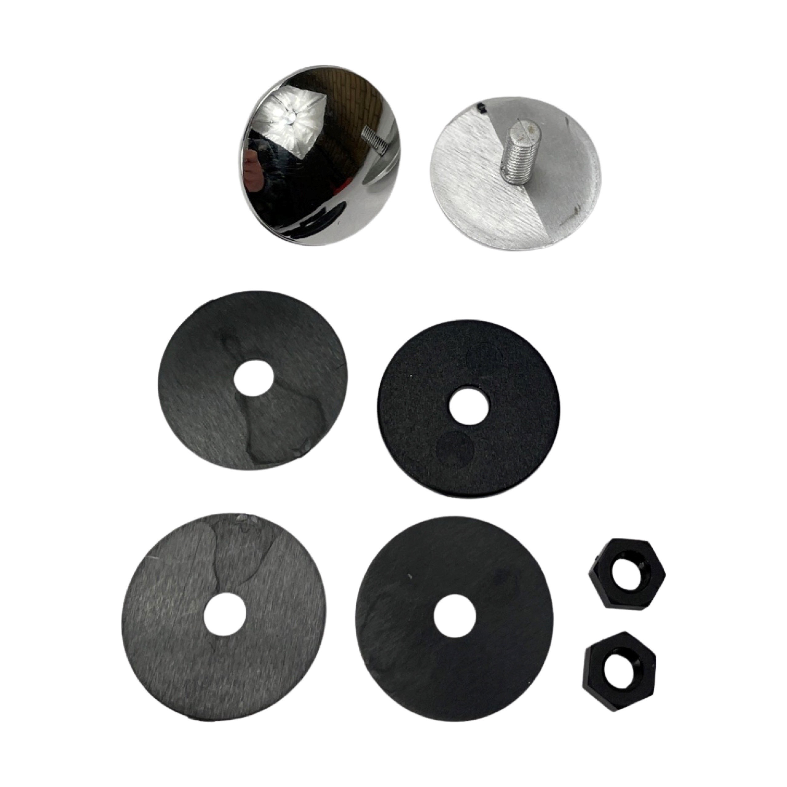 Universeel Dop Set Chroom 30mm M6 Set Ringen En Moeren Afdek Dop