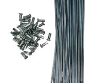 Universeel Bromfiets Spaken 200x2.9mm Set 36x 90 Graden +zilver Nippel Spaak Wiel