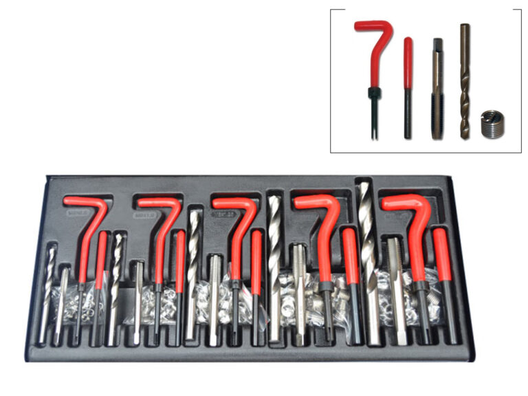 131-delige Helicoil schroefdraadreparatieset M5 tot M12 in metalen koffer