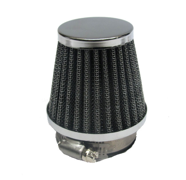 Universele powerfilter recht 46mm voor scooter en brommer carburateur
