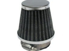 Universele rechte powerfilter met 50mm aansluiting voor brommer en scooter carburateur