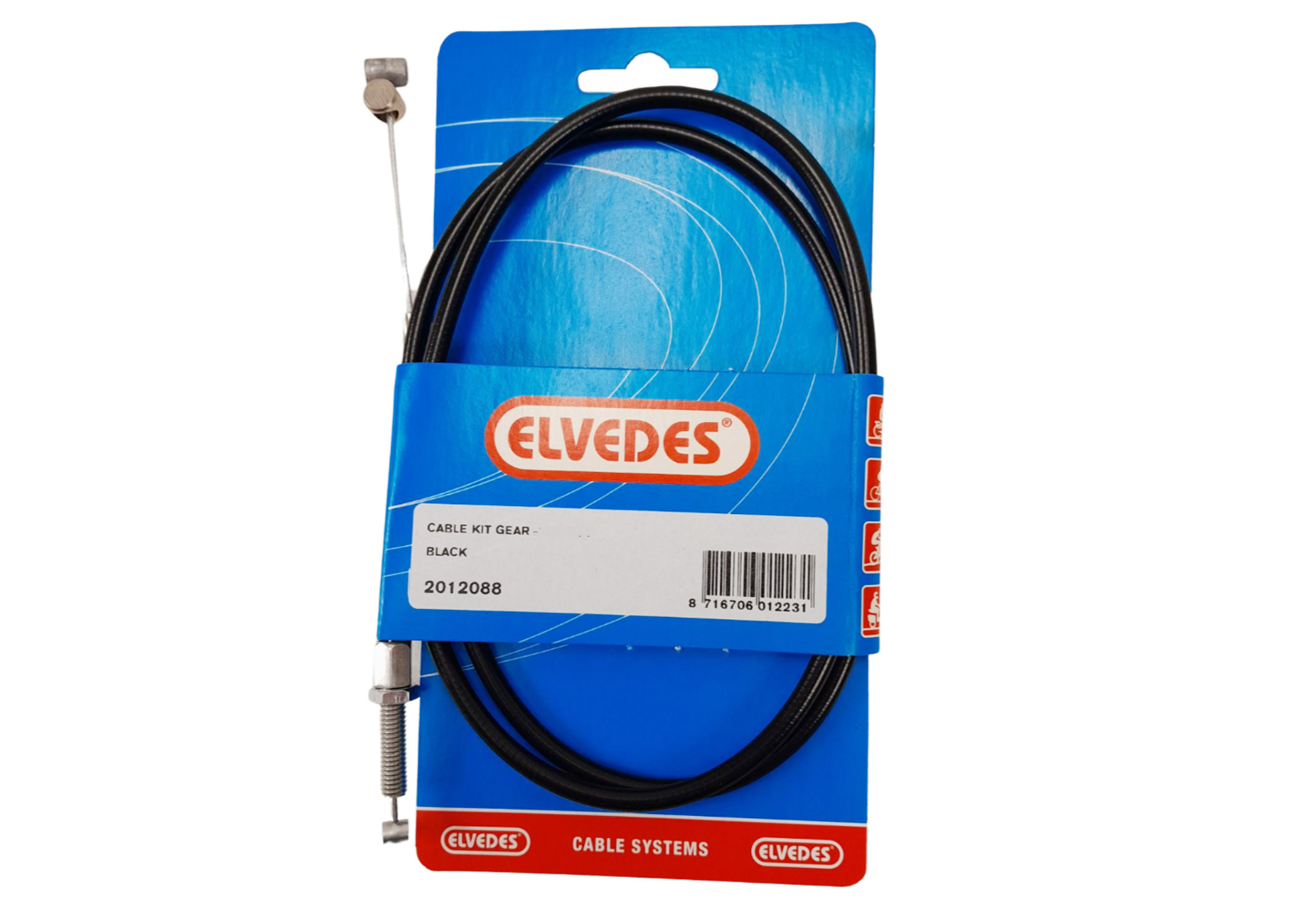 Elvedes versnellingskabel zwart met voering voor Zundapp KS 517 529 530