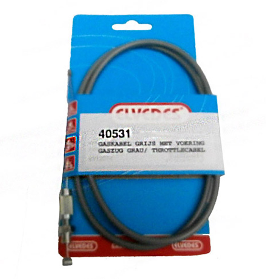 Elvedes gaskabel grijs met voering voor Zündapp KS 517 529 530