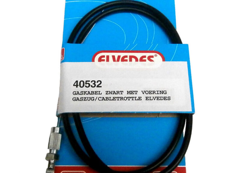 Elvedes gaskabel zwart met voering voor Zundapp KS 517 529 530