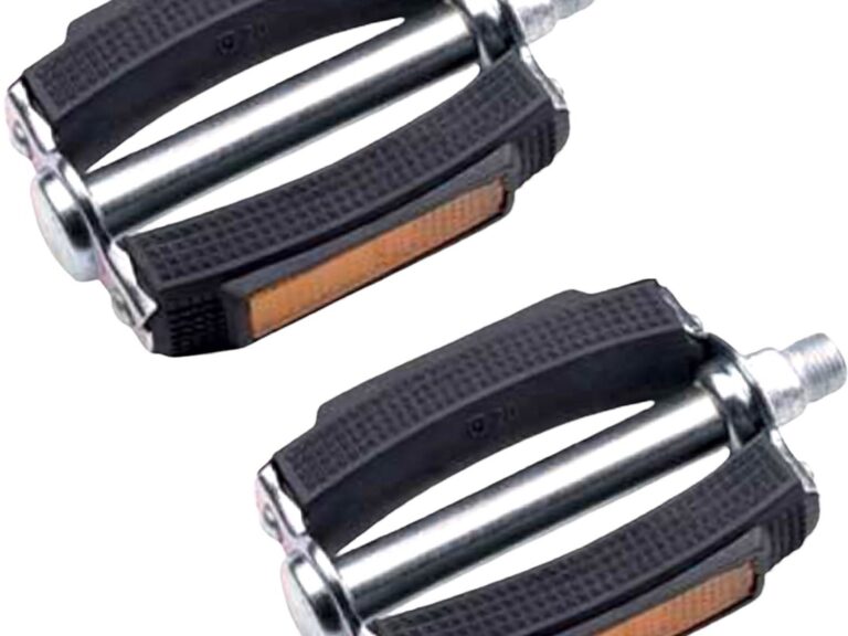 Union Classic pedaalset 9/16 inch zilver zwart met reflectoren