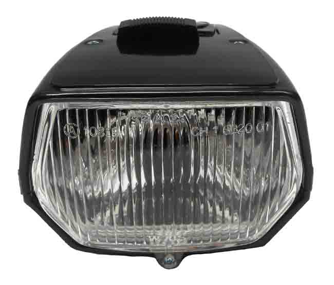Puch Maxi Koplamp Met Schakelaar Zwart 115mm (zonder P26s Lampje) Elektrische Delen