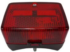 Klein Ulo achterlicht zwart met rood glas voor Puch Maxi