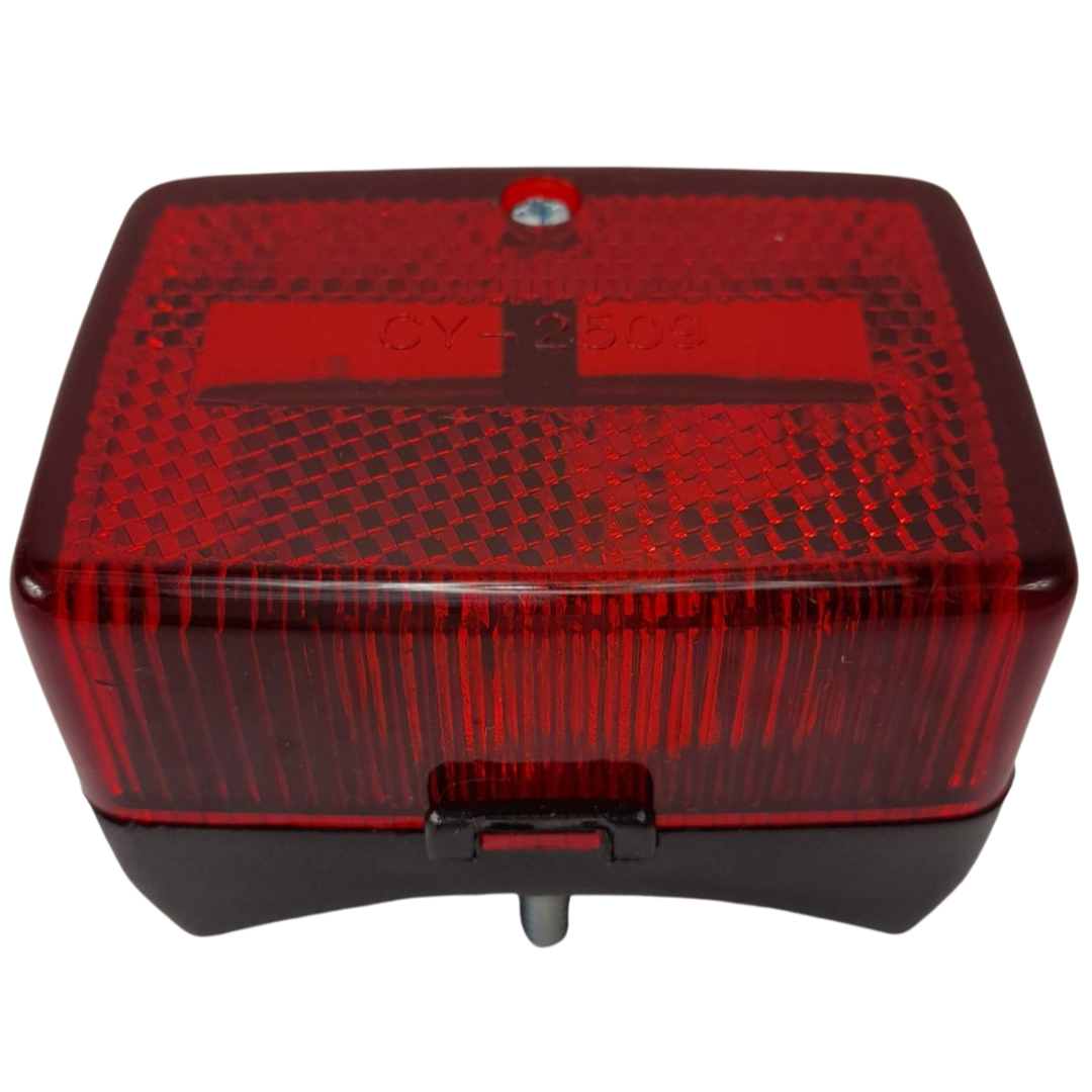 Klein Ulo achterlicht zwart met rood glas voor Puch Maxi