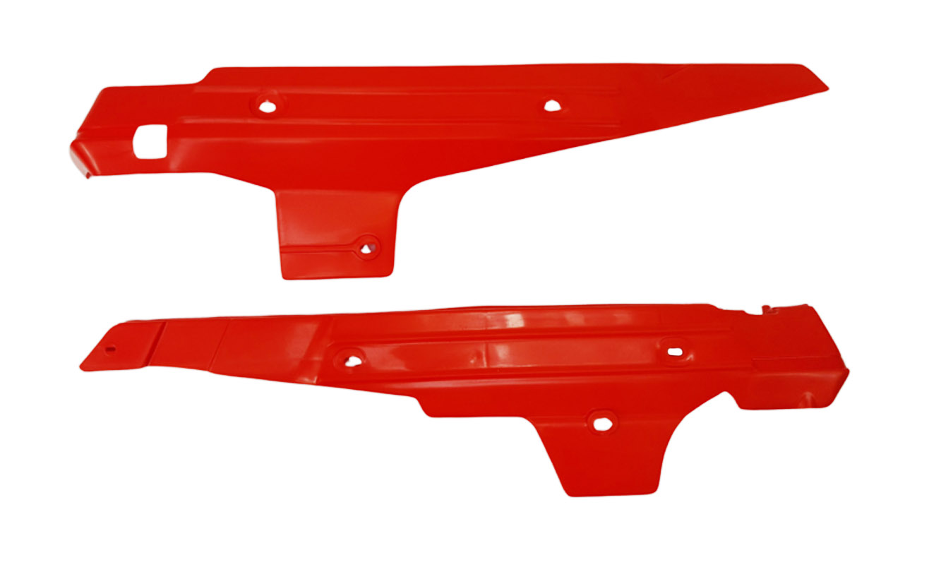 Puch Maxi S Motorschermen / Zijkappen Per Set Rood Zijscherm (made In Europe)