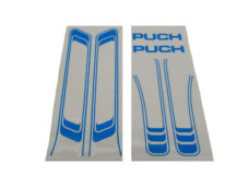 Blauwe transfer stickerset frame Puch Maxi S N Super Maxi compleet