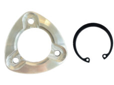 Aluminium koppeling borgplaat M6 met seegerring voor Kreidler Florett