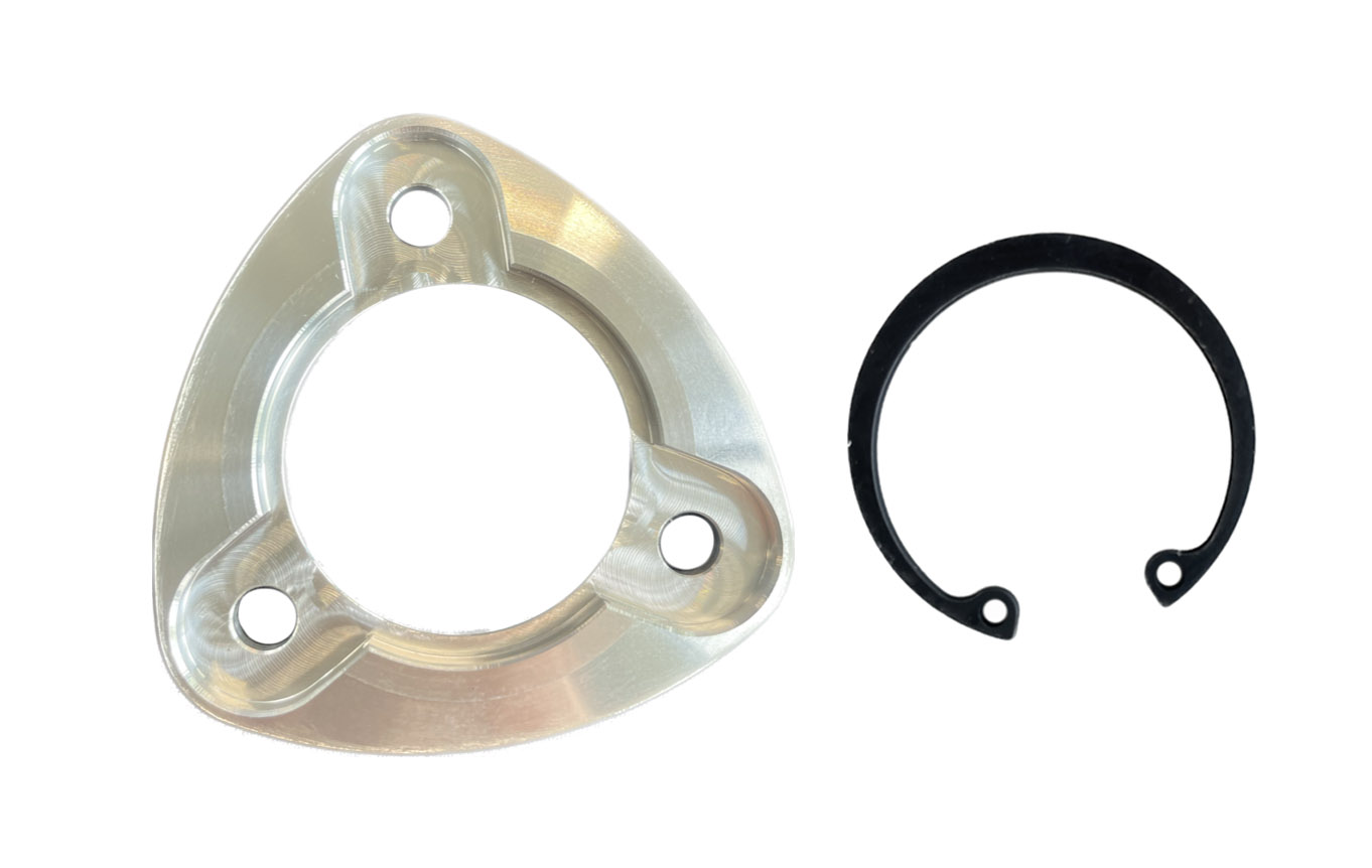 Aluminium koppeling borgplaat M6 met seegerring voor Kreidler Florett