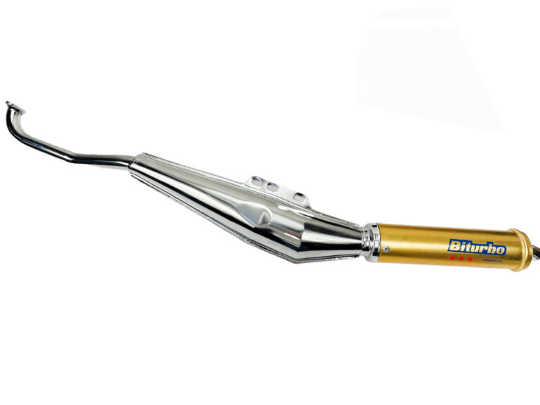 PUCH MAXI Expansie demper - uitlaat chroom met goude eindstuk Biturbo® UITLATEN 25mm 