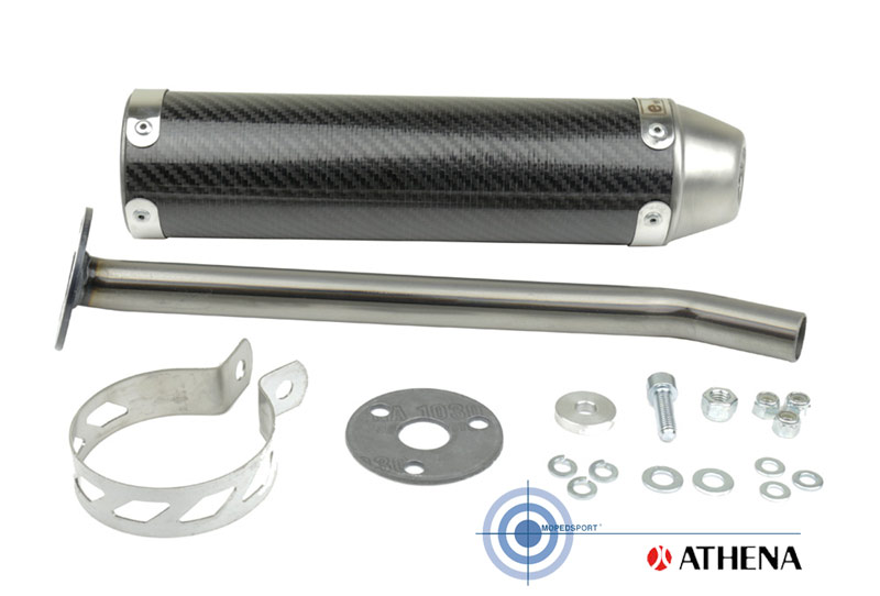 Derbi Universeel Athena Minarelli Einddemper Carbon Athena Voor 6971 ** Nos* Outlet ** Laatste ***