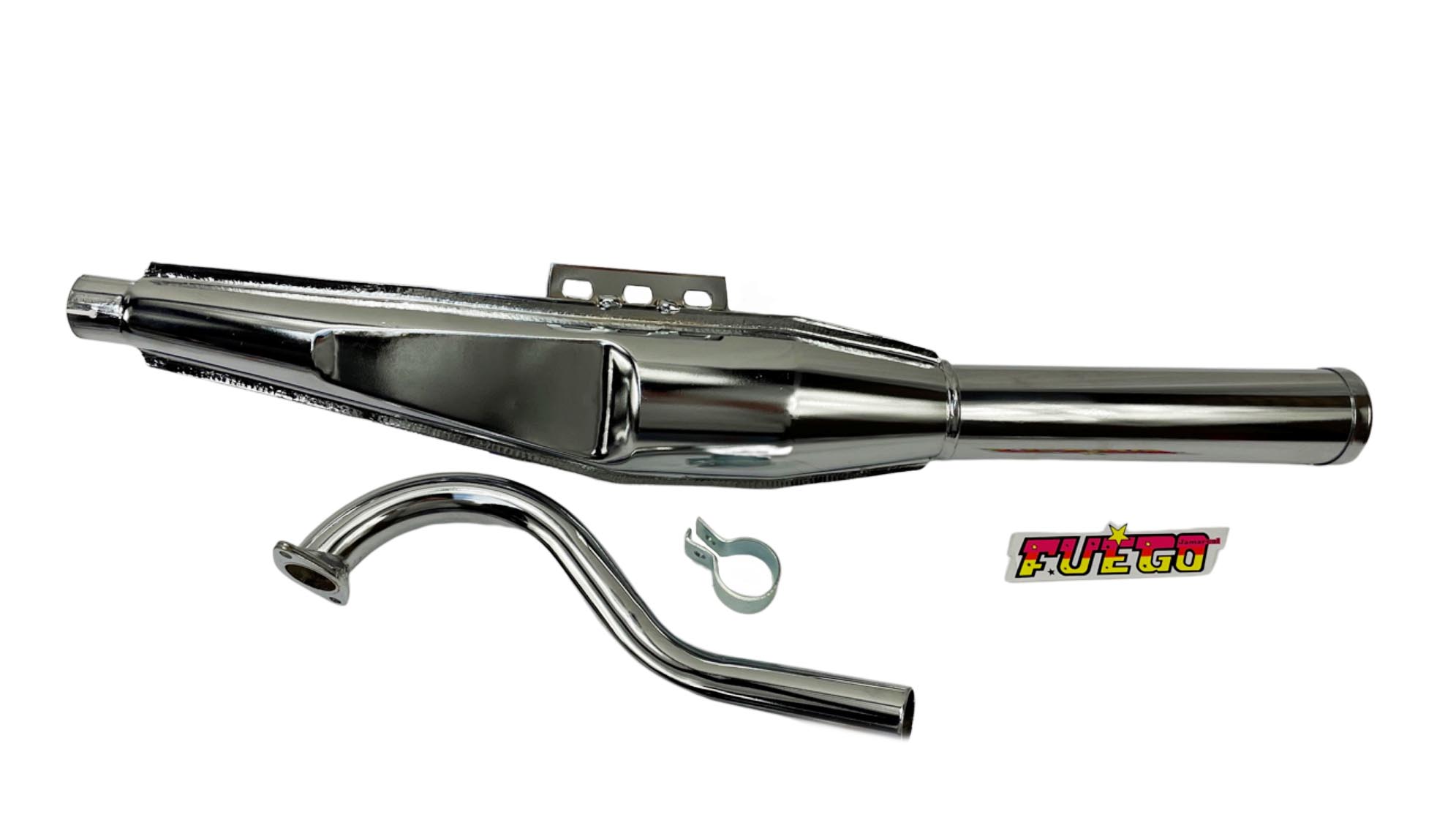 Puch Maxi Uitlaatdemper Chroom E50 28mm Fuego Cross Uitlaat