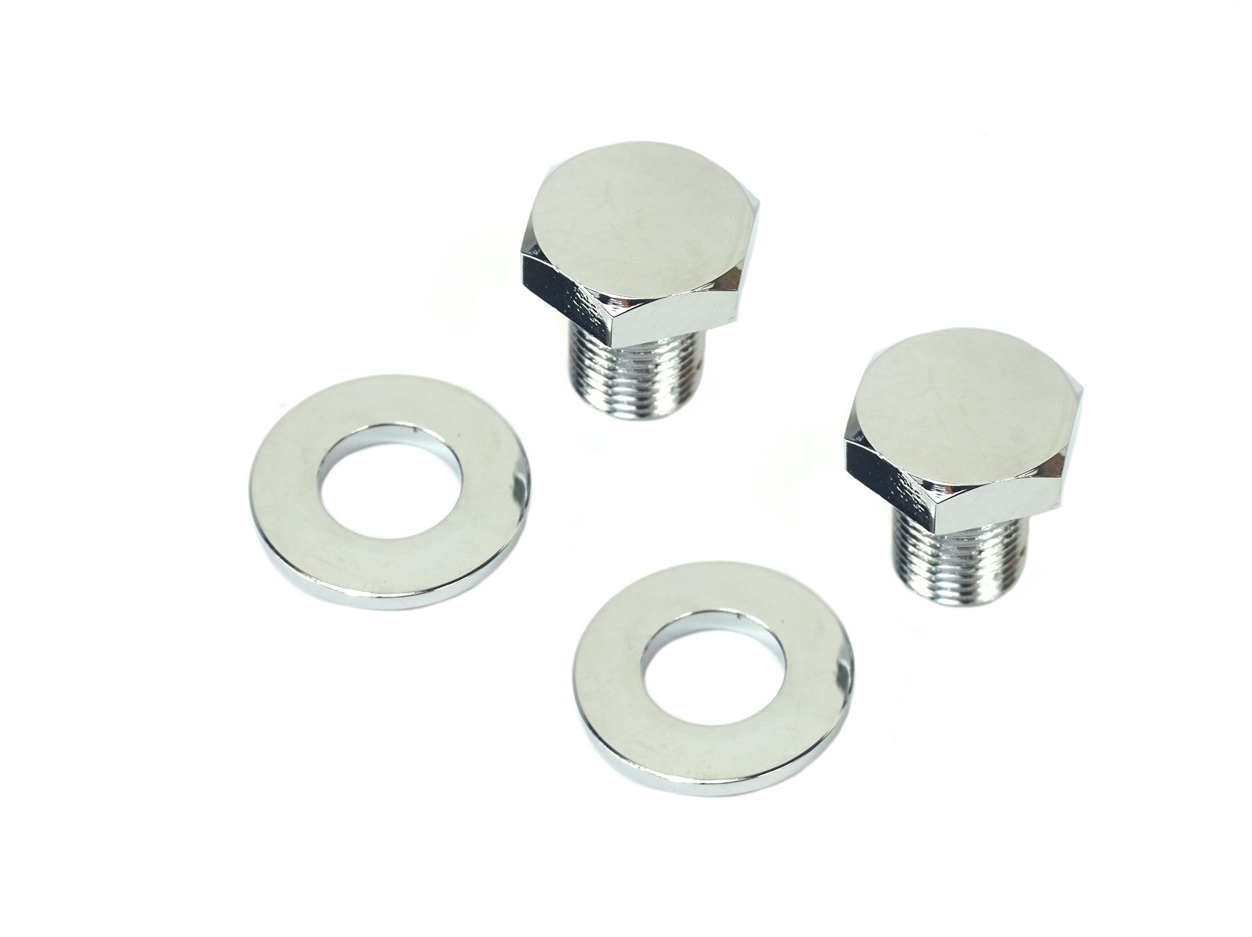 Bromfiets 517 Bout Set + Ring Set 2x Verchroomd Voor Clippon Set 4245 4251 Stuur 517-13.107